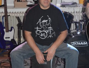 Höchst konzentriert ist unser Drummer Gerd.